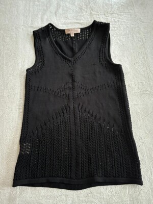 Philosophy Wms Black Sleeveless Vneck top size med