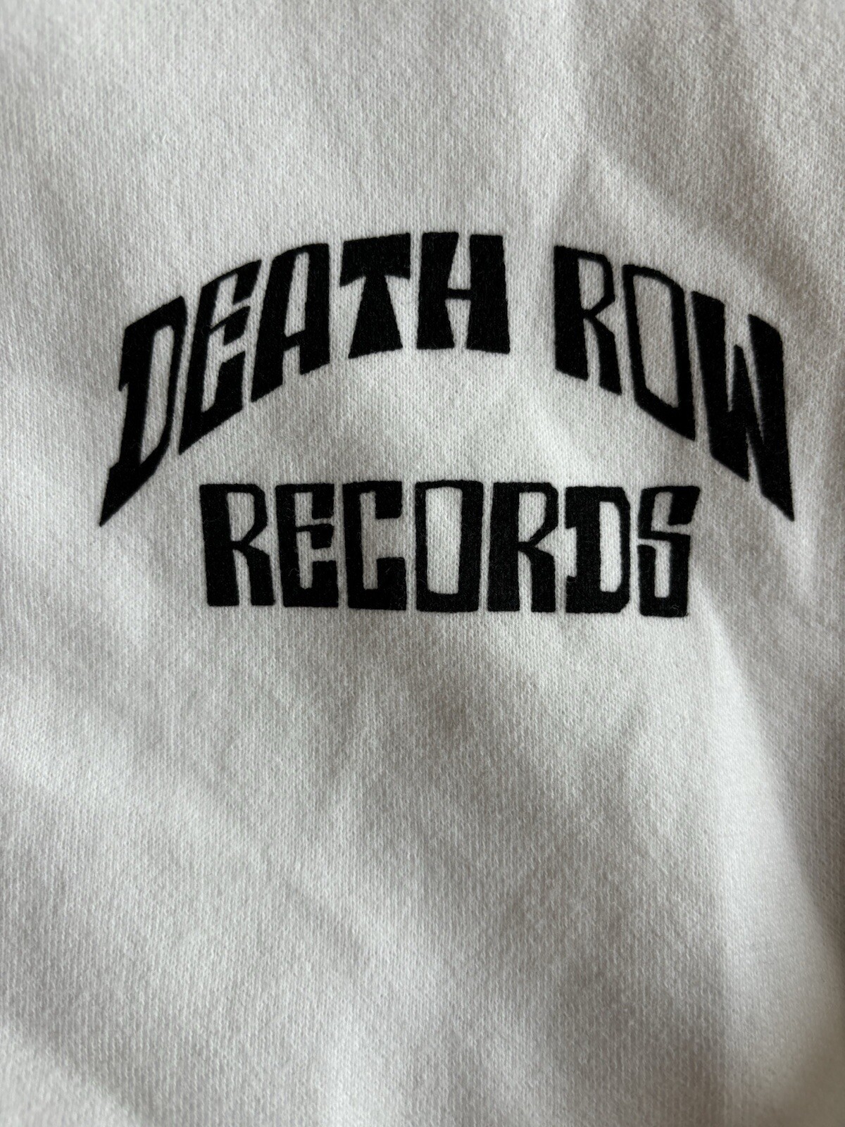 FILA Crooks & Castles Death Row Records Fleece Crew Shirt Snoop Dogg Ivory XS Nuova con etichette!