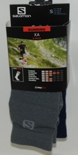 Salomon C13379 Running XA Crew Socks 2 Pair Night Sky Quiet Shade Colors Small