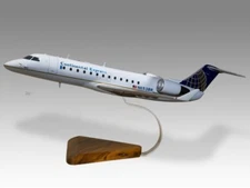 Canadair CRJ-100 Continental Express Desk Wood Airplane Model Large Scale 1/72