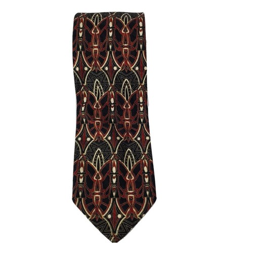 Cravate Homme Mervyns Motif Floral – Bordeaux Et Bleu, Longueur Classique, Polyester