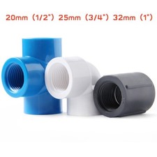 1/2" 3/4" 1" PVC Female Threaded Pipe Fittings Equal Socket Straight/Tee/Elbow