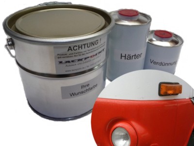 7 Liter Set 2K Automotive Paint Ral 3001 Signal Red Uni Fire GDR W50 Robur Lo