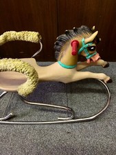 Retro Fun: Vintage 60s Rocking Horse  Crafted in Italy for Your Child