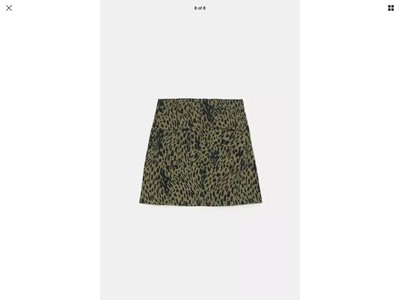 green leopard skirt