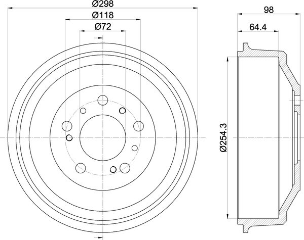 For Fiat Ducato Citroen Peugeot Alfa Romeo Mintex Brake Drum Rear Axle