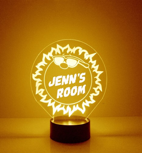 Sunshine LED Lamp - Personalized FREE - 16 Color Sunshine Night Light, w/Remote - Picture 7 of 8