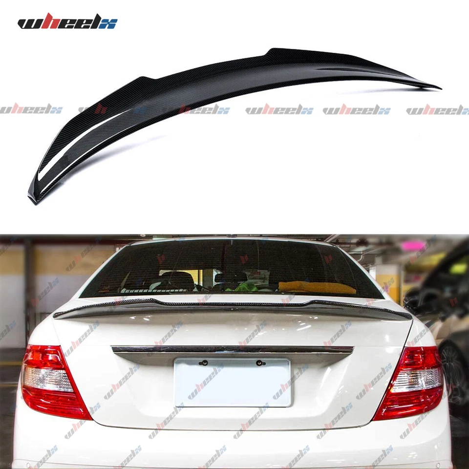Trunk Spoiler Wing For Mercedes Benz 2008-2014 W204 C-Class 4DR AMG Carbon PSM - Image 2 of 4