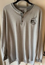 Vintage Looney Tunes  That  s All Folks   Gray Henley Shirt L BUGS TAZ DAFFY