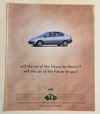 Toyota Hybrid Prius Electric? Gas? Yes. - Today Tomorrow Toyota 1999 Vintage Ad