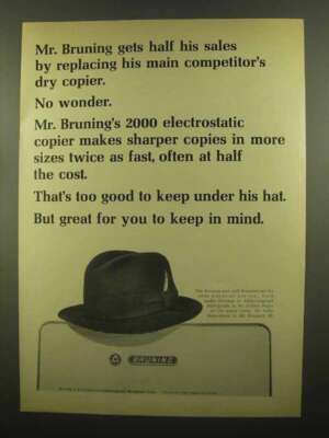 1965 Bruning 2000 Copier Ad - Gets Half His Sales