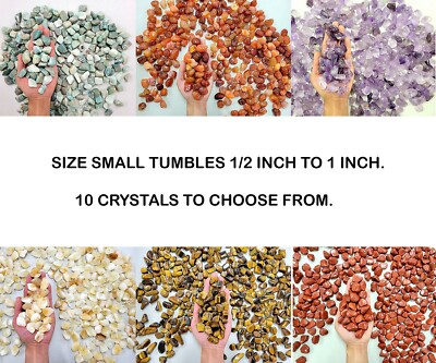 Tumbled Stones Bulk Size Small Crystals Pendant Size Polished Natural Gemstones