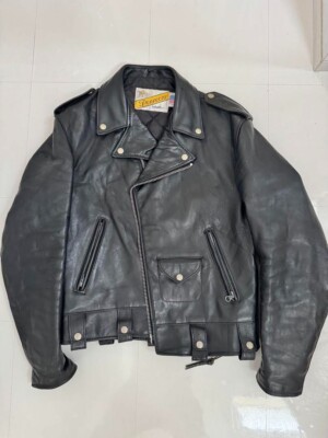Schott 609 Perfecto Double Leather Riders Jacket Size 38 Made in