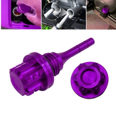 CNC Motorcycle Engine Oil Dipstick Cap Plug For Engine Crankcase Oil Level Gauge