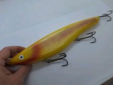 11" Dead Head Custom Sidewinder Golden Trout Jerkbait Glidebait Musky Lure