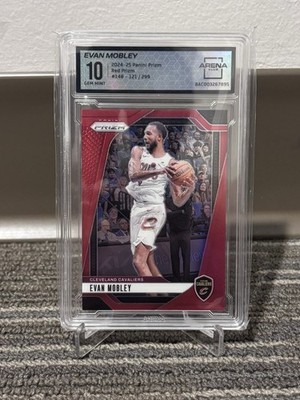 Panini 2024-25 Prizm Evan Mobley Cavaliers #148 Red Prizm /299 Card