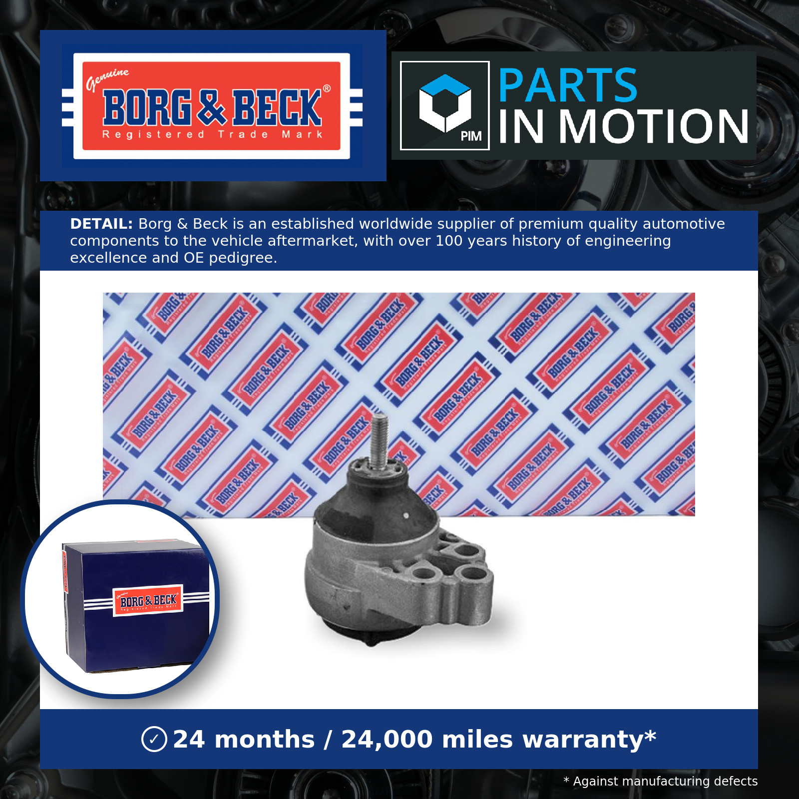 Engine Mount Front Right BEM4038 Borg & Beck Mounting 1061107 1105997 1139257