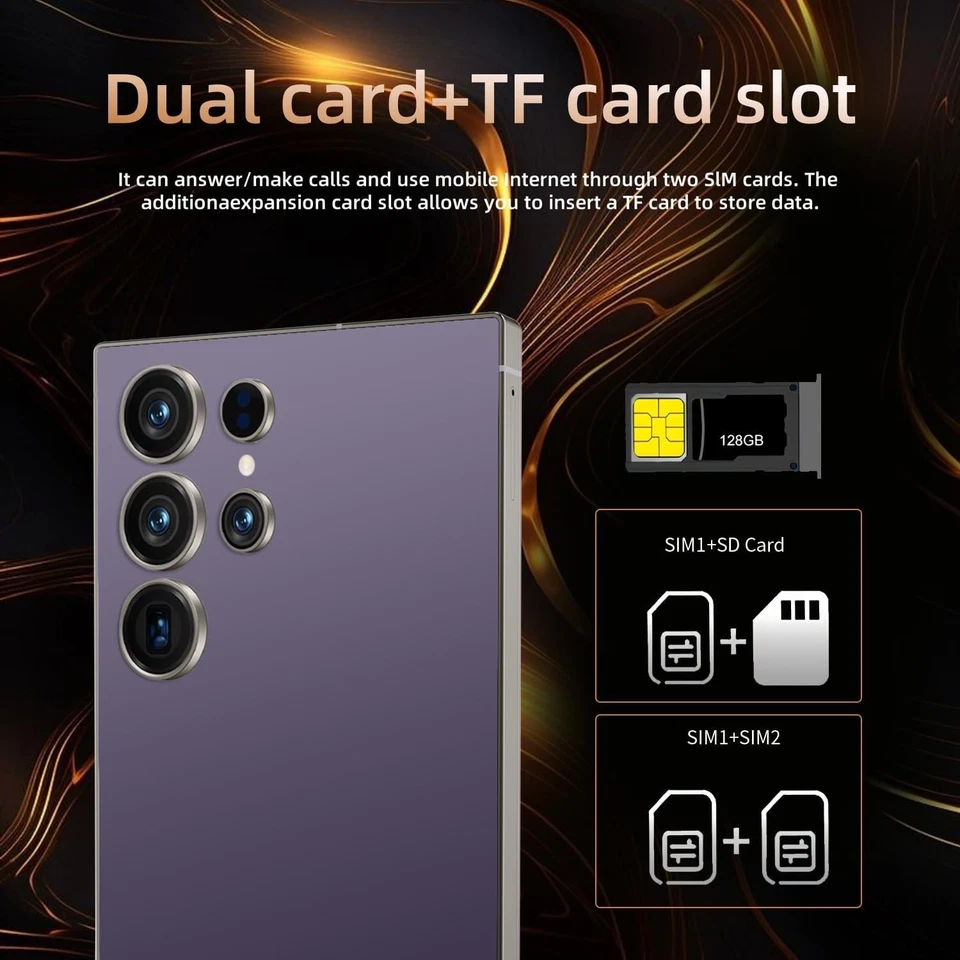 Teléfono Celular S25 Ultra 5G Teléfono Desbloqueado,Smartphone con Herramienta Pluma, Android 15.0 Ce Foto 2 de 4