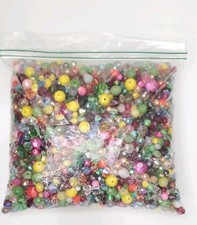 Mixed Bead Lot Of Bicones Crystal Beads Rondelles One Pound Bag
