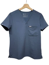 Figs Scrub Top Womens S Blue Catarina One Pocket Technical Collection FW1000