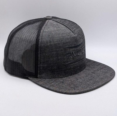 NEW RVCA Hat Cap Snapback Trucker Mesh Back Gray Black Retro Y2K Surf Skate