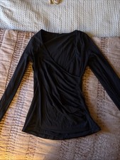 Ballet Wrap Top Black Lululemon Thumb Holes S...