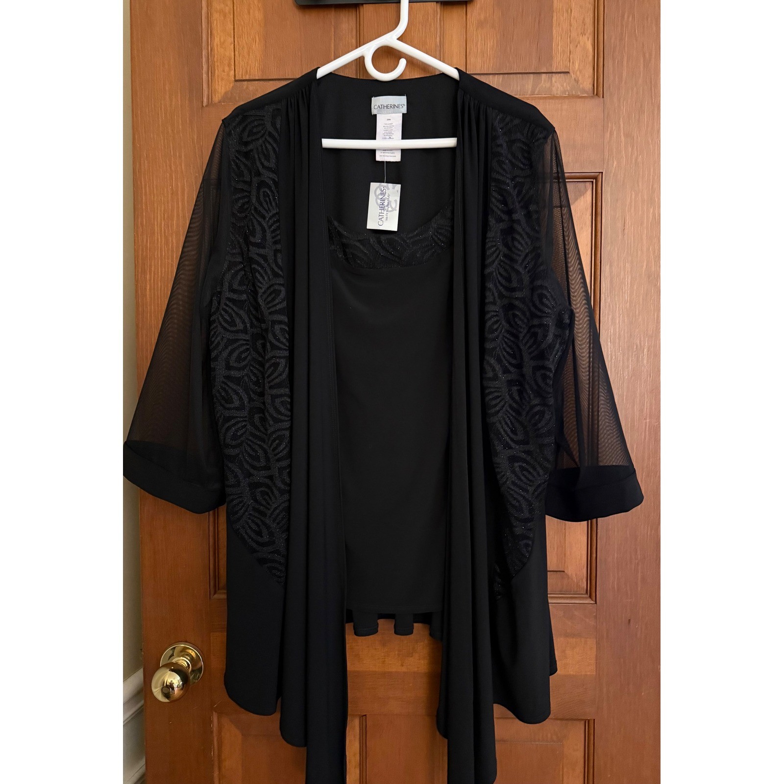 Catherines 1-PC Cardigan and Built-In Tank Evening Holiday Set Womens Size 20W