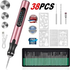 USB Rechargable Engraving Pen with 38 Bits Mini Electric DIY Engraver Cordless