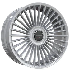 24x10"Gianelle Wheels Cabo Gloss Silver Floating Cap Rims