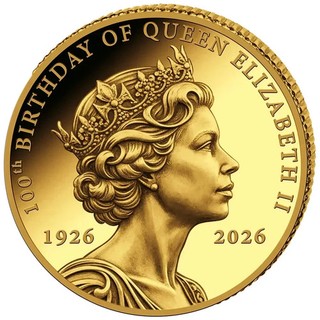 Kongo 100 Francs 2026 Queen Elizabeth II. 100. Geburtstag 0 5 g Gold 999.9 PP