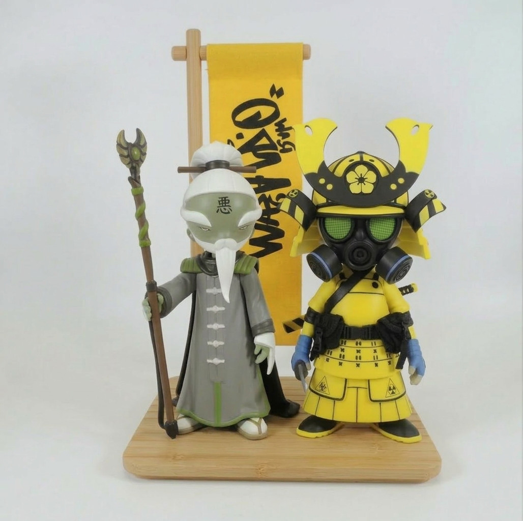 Kid Katana et Emperor Kazo 2PETALROSE : L'Épopée Samouraï en Vinyl Art Toy pour Collectionneur
