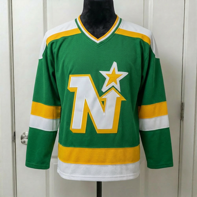 #ad Mike Modano Minnesota North Stars 1989 Green CCM THROWBACK NWT $89.95