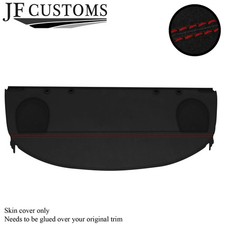 D RED STITCH D GREY LUXE-SUEDE REAR PARCEL SHELF COVER FOR BMW E46 SEDAN 98-05
