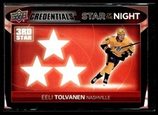 2021-22 Upper Deck Credentials Stars of the Night - Third Star Eeli Tolvanen