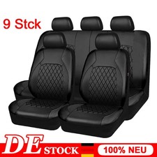5 Sitze Auto PU Leder Sitzbezüge Sitzbezug Schonbezüge Comfort Schwarz Universal