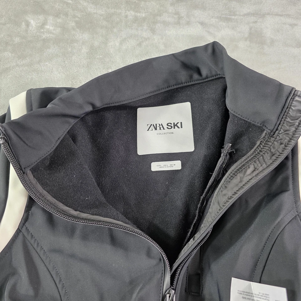 Traje de esquí de una pieza grande negro blanco RECCO con cinturón Zara Ski Collection para mujer Foto 4 de 4