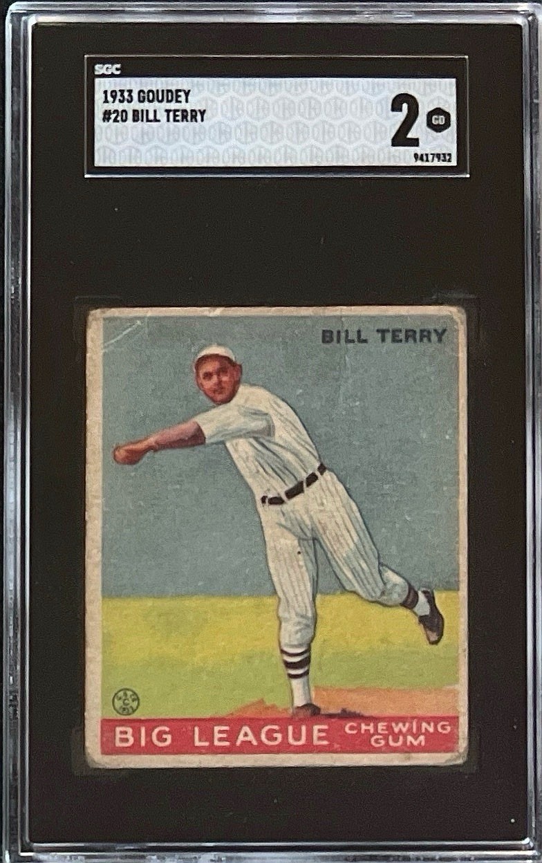 1933 Goudey - #20 Bill Terry - SGC 2