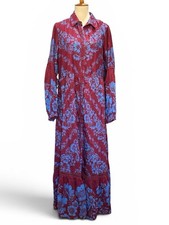 Anthropologie Eleanora Preppy Bobo Blue Flora...