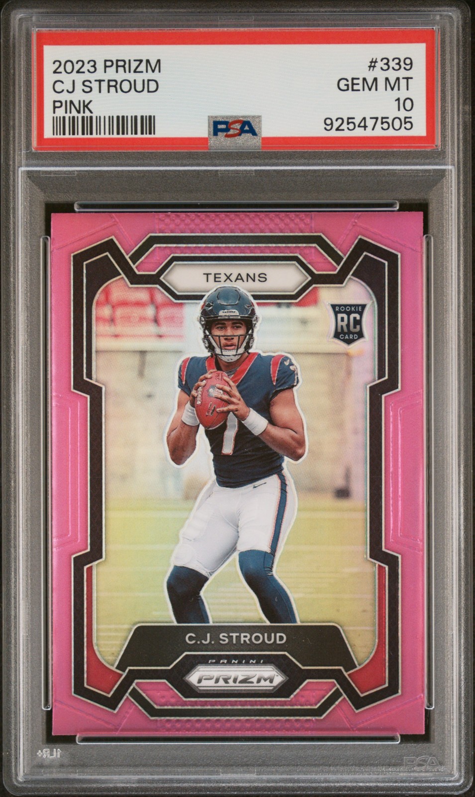 2023 Panini Prizm CJ Stroud RC - Pink #339 PSA 10