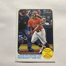 2022 Topps Heritage Altuve Hits Historic 22nd Postseason Home Run #206 Astros