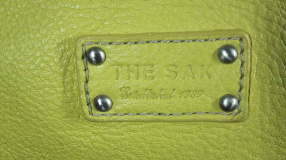 Bolso de Mano The Sak Mantequilla Amarillo Guijarro Cuero Doble Asa Hombro Boho Retro Foto 3 de 4