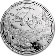 1 oz .999 Silver Round Boston Tea Party 250TH ANNIVERSARY Fast Ship ? ? 109.95 per troy oz