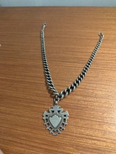 Sterling Silver Albert Chain Pocket Watch 15" -  63 Grams Hallmarked Each Link