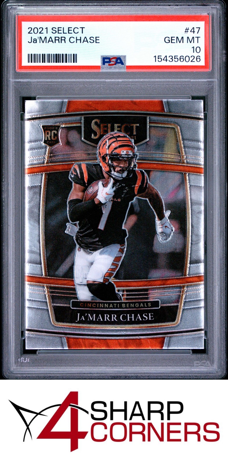 2021 PANINI SELECT #47 JA'MARR CHASE RC BENGALS PSA 10