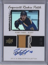 2015-16 Ice Exquisite 2003-04 Rookies Tribute 22/25 Robby Fabbri Patch Auto 2a8