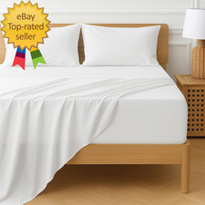 Extra Deep Pocket Queen Sheet Set Egyptian Cotton 4 Piece Hotel Quality Luxury