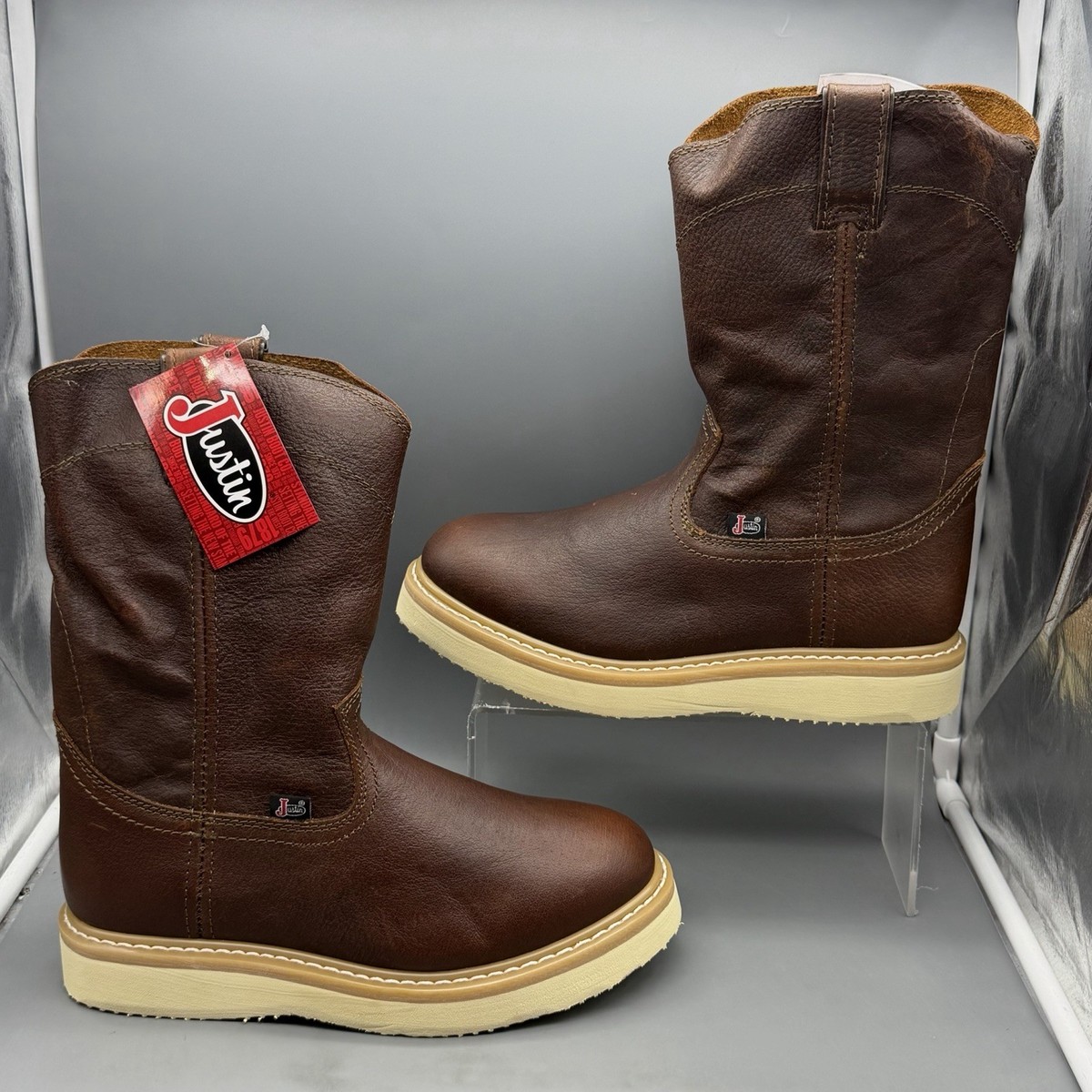 Justin Boots Mens 7.5 Brown‎ Axe 10\