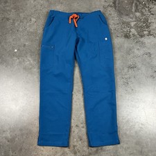 Figs Scrubs Pants Womens Medium Blue Stretch Comfort Preowned