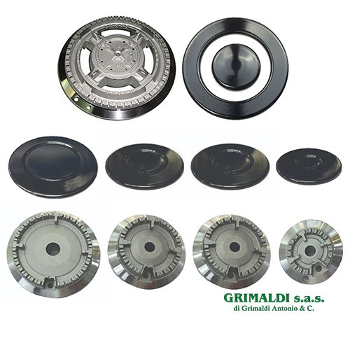 FRANKE KIT 5 BRUCIATORI + PIATTELLI SPARTIFIAMMA CUCINA A GAS 5 FUOCHI