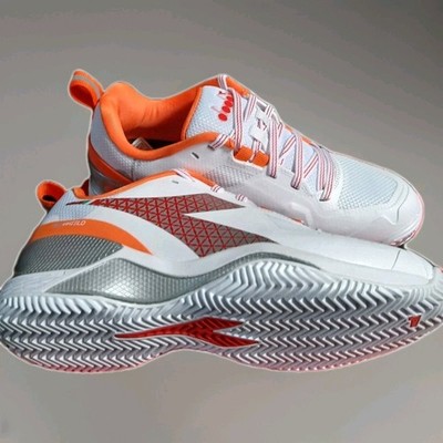 Diadora Women's Blushield Torneo AG Tennis Shoe White / Red Size 6